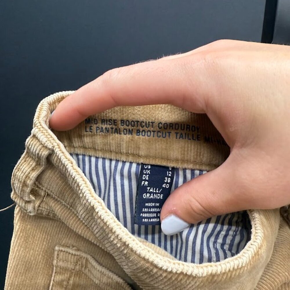 Lands End Mid Rise Bootcut Corduroy Pants - Picture 5 of 6